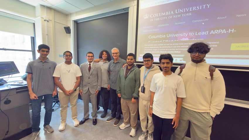 Saeed and fellow students at Columbia University during the Summer Pre-College Program